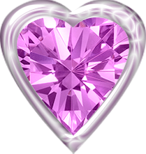 a pink diamond heart